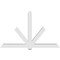 Ekena Millwork Kennewick Architectural Grade PVC Gable Bracket, 96"W x 60"H x 6"D x 6"F, 15/12 Pitch GBP096X60X0606KEN00 - alternate 4
